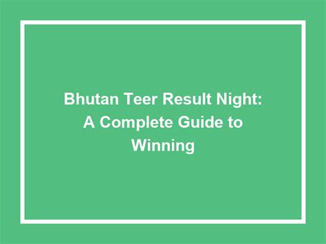 Players can. . Bhutan teer result night